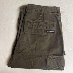 Transnine Cargo Pants Men 33x33 Green Relaxed Fit Utility Pockets Skater Grunge